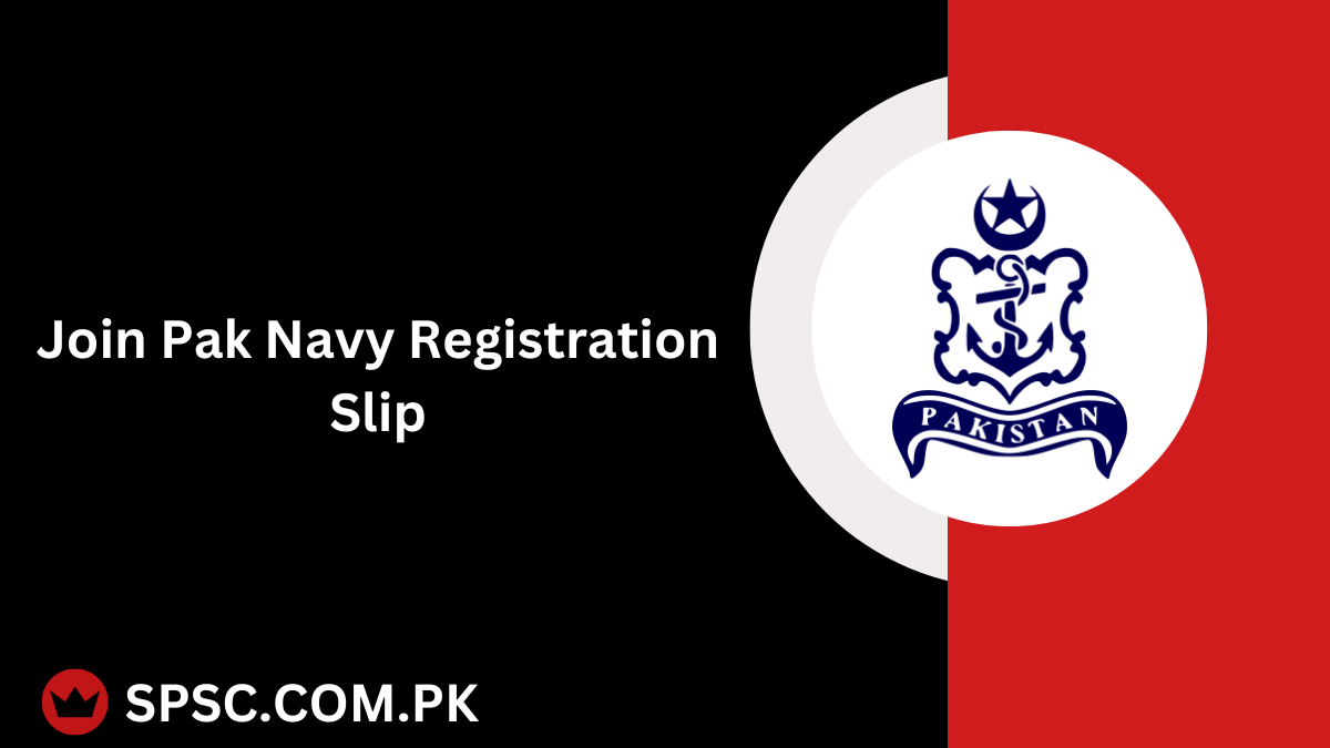 Join Pak Navy Registration Slip